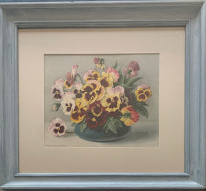 Watercolour painting on paper: Pansies